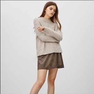 Aritizia Wilfred Free suede mini skirt